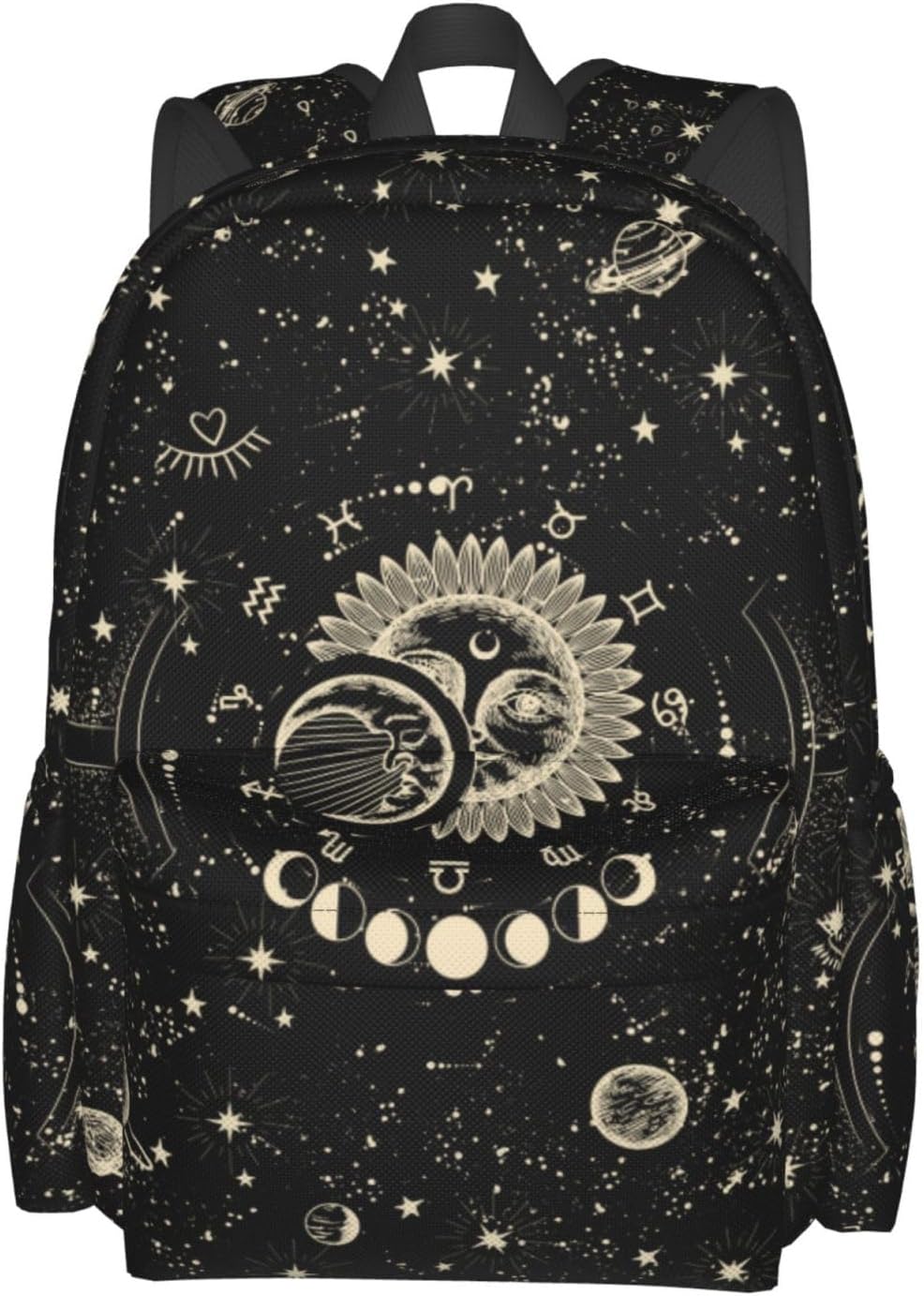 Droerfes Moon And Sun Backpack School Bag Lightweight Bookbag Laptop Travel Daypack For Kids Girls Boys Teens