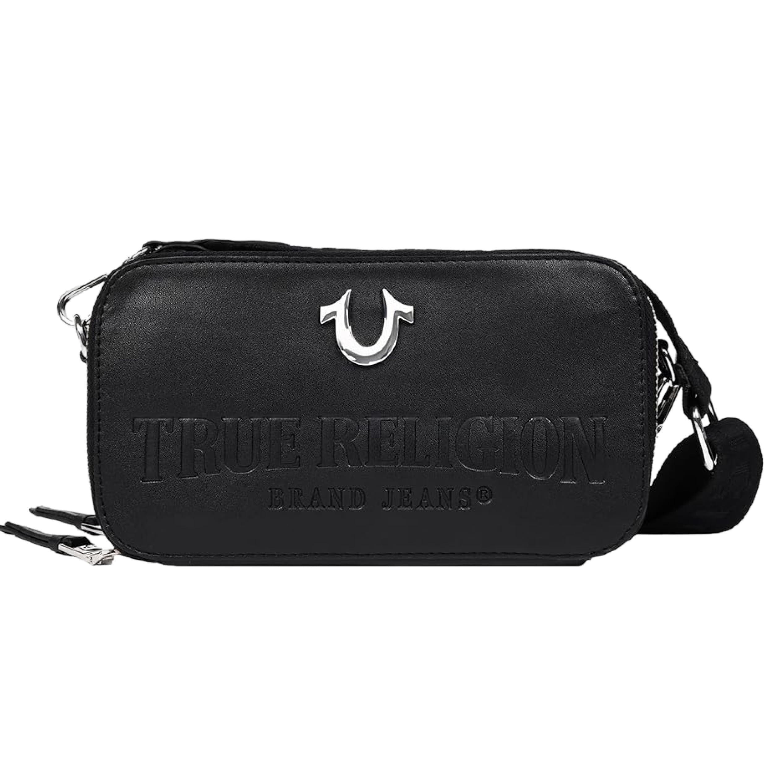 Amazon.com: True Religion Camera Bag, Black | Double-Zip Horseshoe