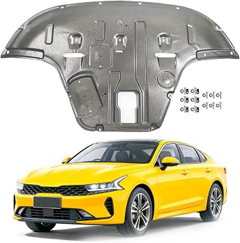 Steel Engine Splash Shield Fit for KIA K5 2021 2022 2023 2024 2025 Front Skid Plate Heavy-Duty Lower Engine Cover Guard Fit for K5 Engine Shield w/Screw Hardware