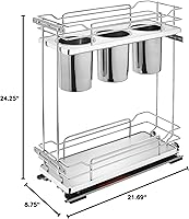 Vista 7 de REV-A-SHELF Organizadores extraíbles de utensilios de dos niveles con cierre suave