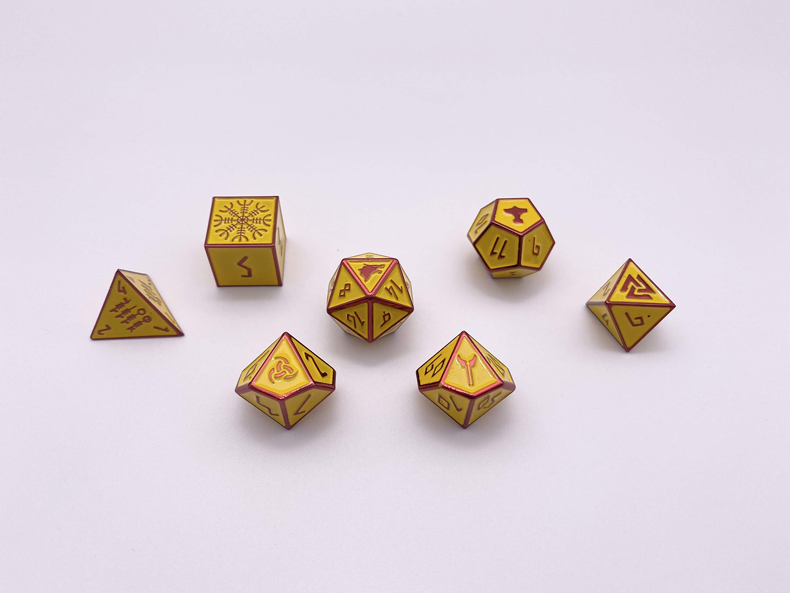 Buy Norse Foundry Set of 7 Sunburst Norse Series Full Metal Polyhedral ...
