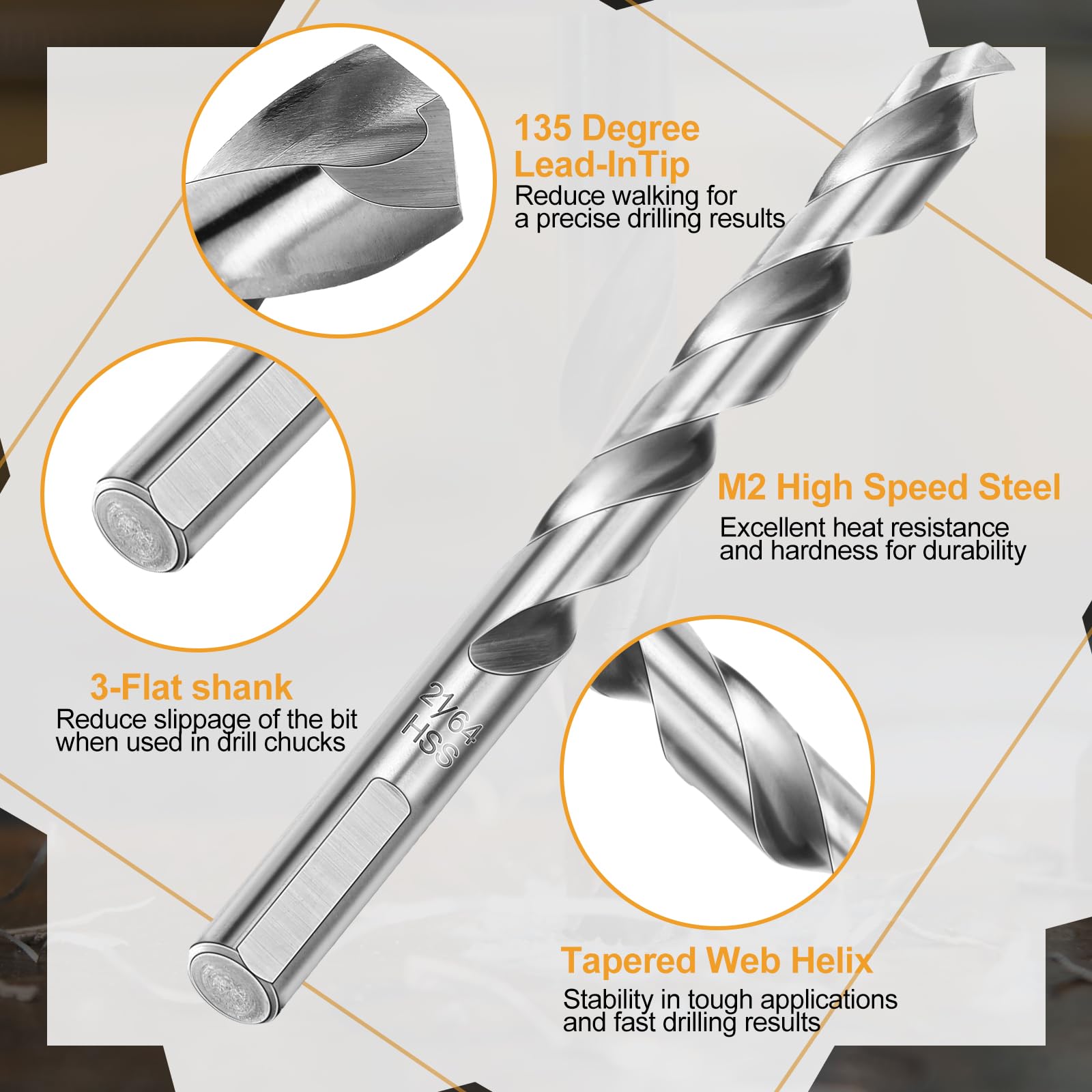 MorningRo NPT Tap & Drill Bit Set - High Speed Steel -4