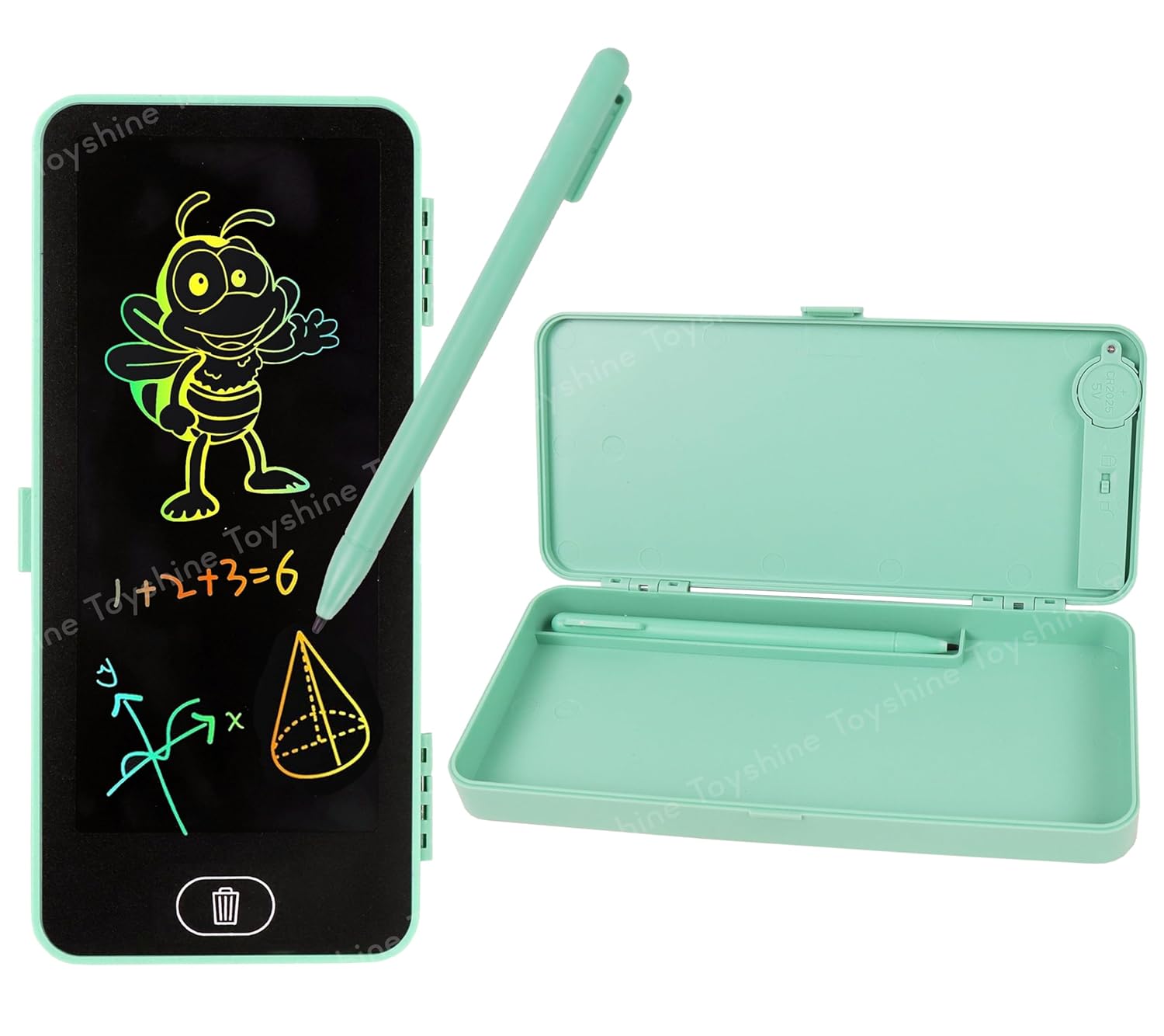 Toyshine 2 in 1 Digital LCD Writing Tablet Children Doodle Board with Pencil Box for Kids 3-10 Years Old Boys/Girls Gifts Education Learning Toy,Green Toyshine 2 in 1 Digital LCD Writing Tablet Children Doodle Board with Pencil Box for Kids 3-10 Years Old Boys/Girls Gifts Education Learning Toy,Green