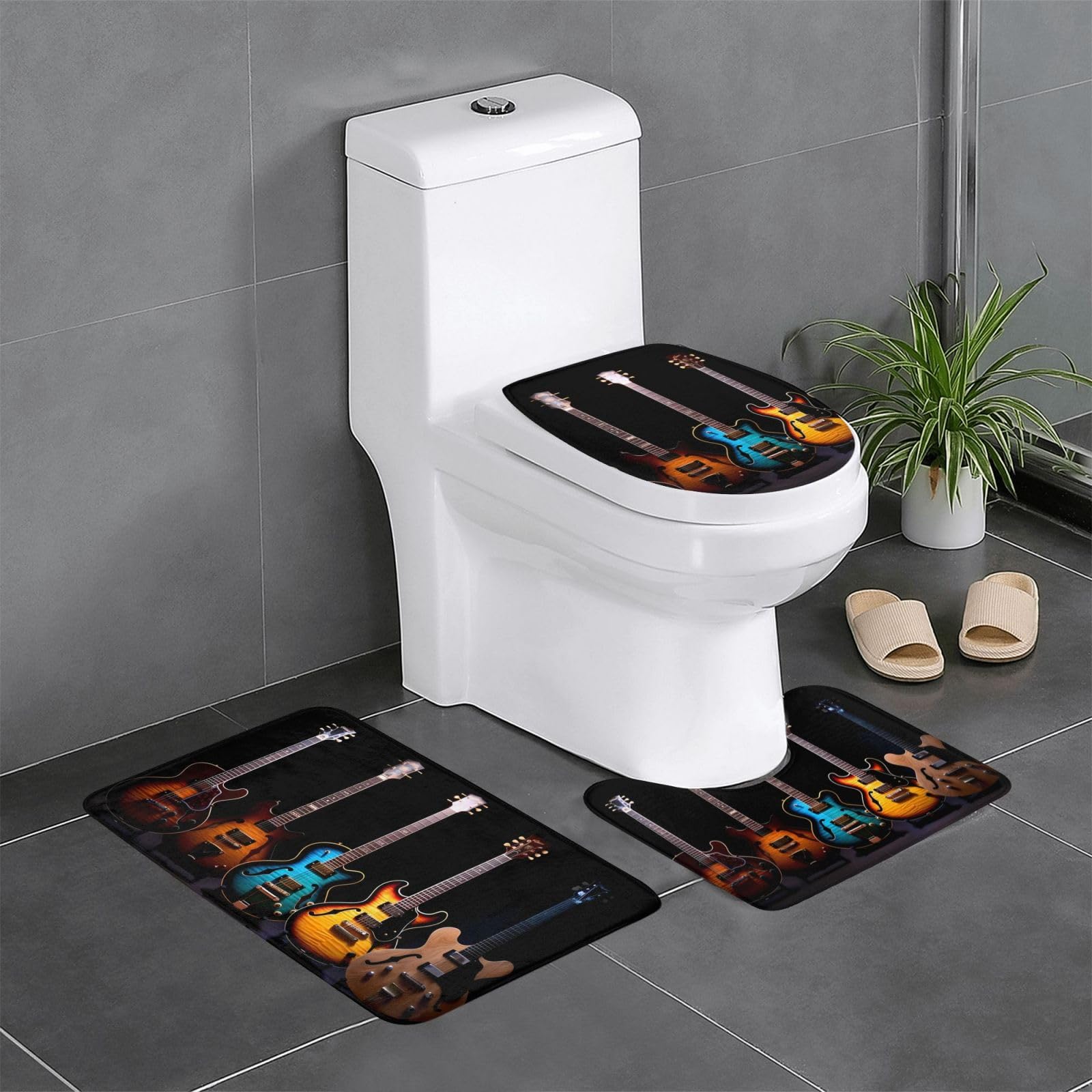 Tapis de salle de bain instruments de musique pour une déco rock et moderne