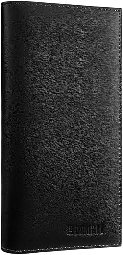 LYOOmaLL Funda de cuero para chequera personal, funda para chequera para mujeres y hombres, con bloqueo RFID, cartera para cheques duplicados