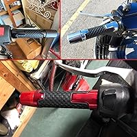 Vista 6 de Motocicleta para Y&AMAHA MT03 MT 03 MT-03 2005-2019 2018 2017 2016 Manillar CNC Manillar Goma Gel Hand Grips Freno Color Plata