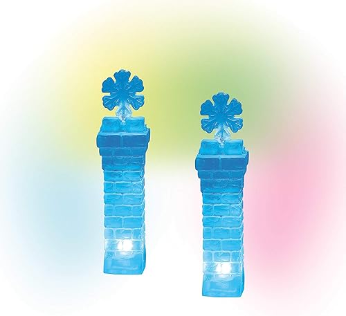 Department 56 Village Cross Product Accessories Ice Castle Corners - Juego de figuras iluminadas, 4.08 pulgadas, multicolor