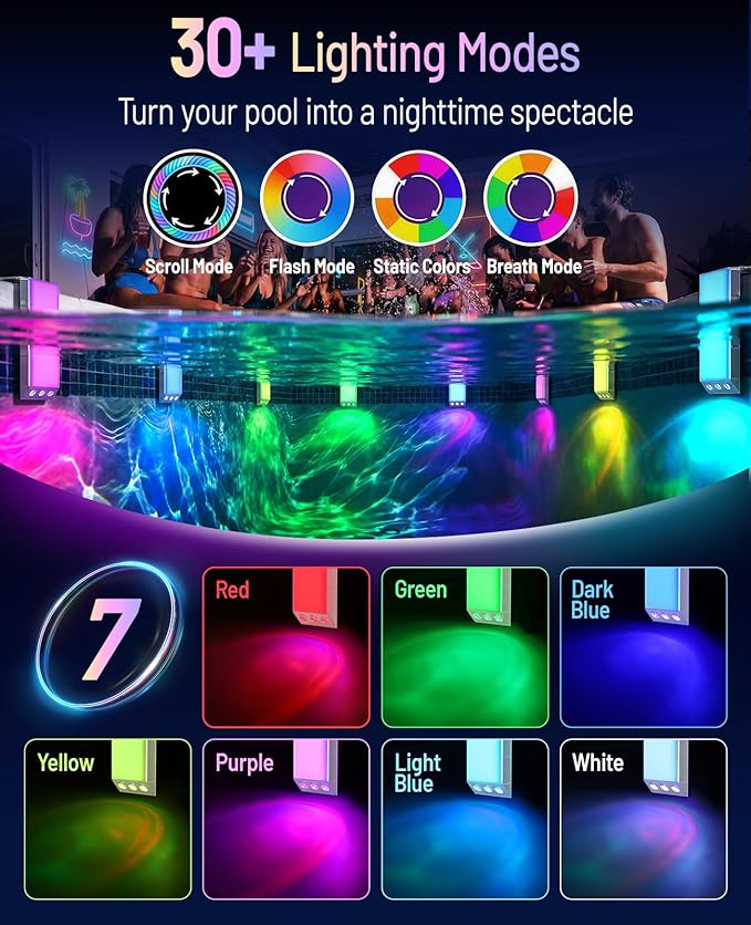 Luces Solares para Piscina Orbecco LED 38, Control Remoto, Sumergible IP68 miniatura 4