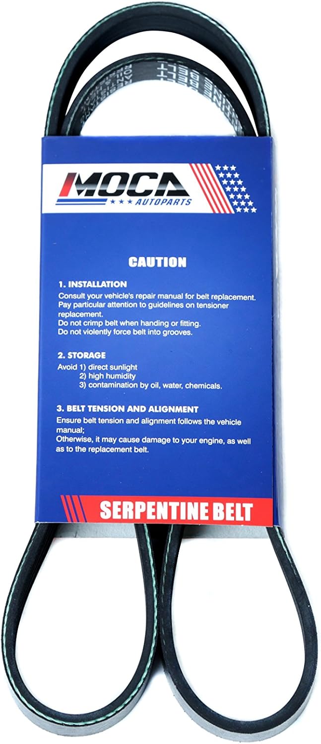 MOCA 5PK1235 EPDM Serpentine Belt Fits 99-04 for Nissan Frontier Xterra 3.3L SOHC 4-Door