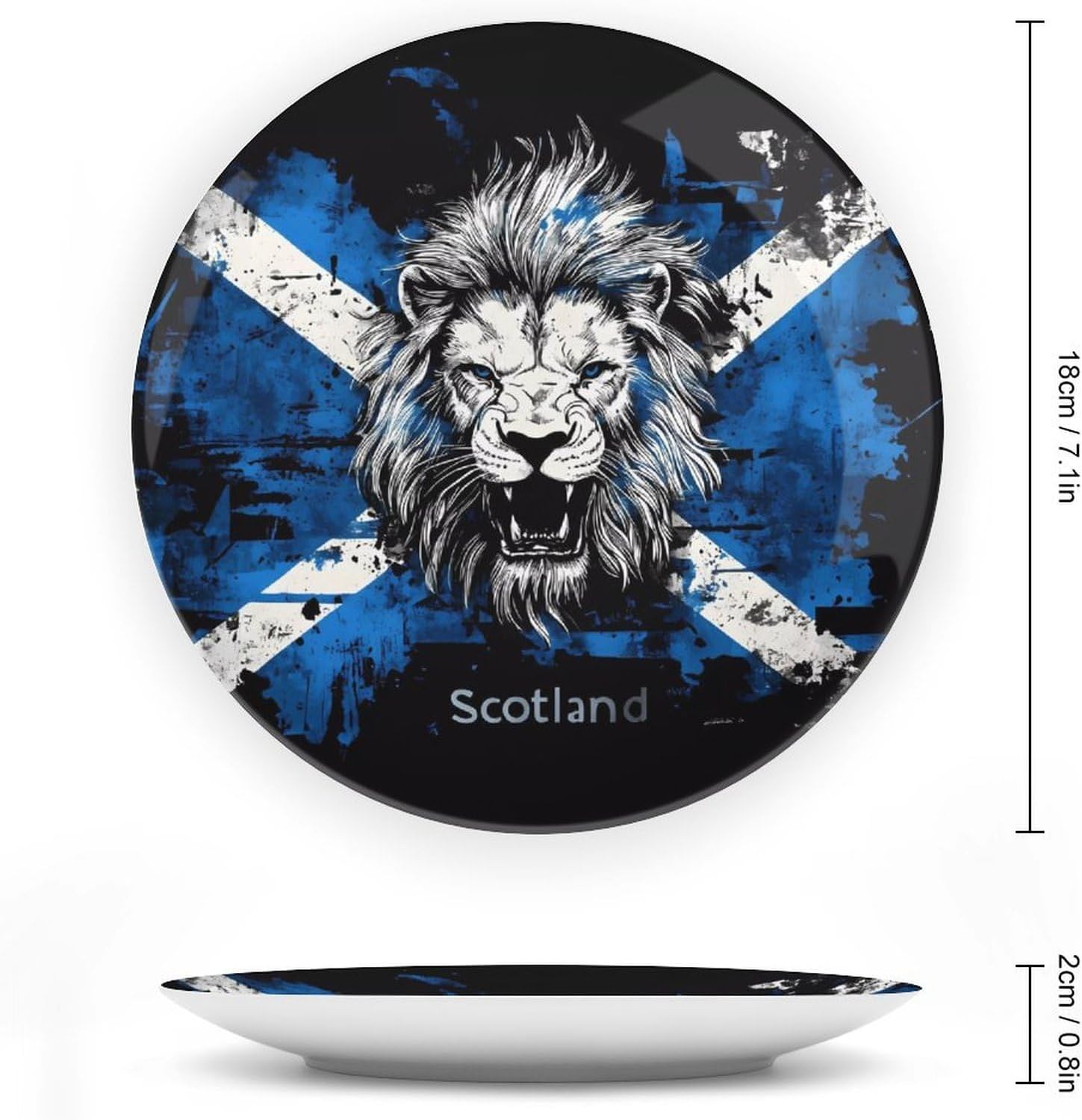 Scotland Scottish Lion Bone China Decorative Porcelain Plates Dinnerware Ornaments
