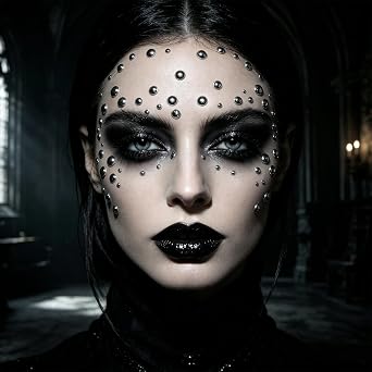 Artificial Piercings Body Jewellery Makeup Plug Gothic Halloween Costume Fake Piercings Face Jewellery for Photo Shoots, Holiday Parties, Music Festivals, Concerts and
