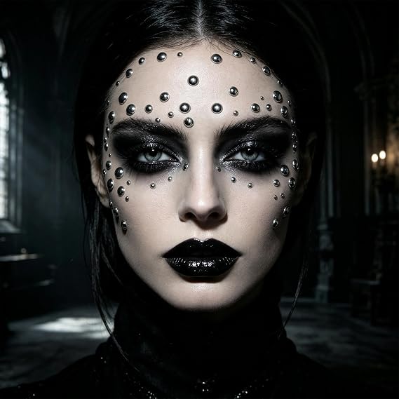 Artificial Piercings Body Jewellery Makeup Plug Gothic Halloween Costume Fake Piercings Face Jewellery for Photo Shoots, Holiday Parties, Music Festivals, Concerts and