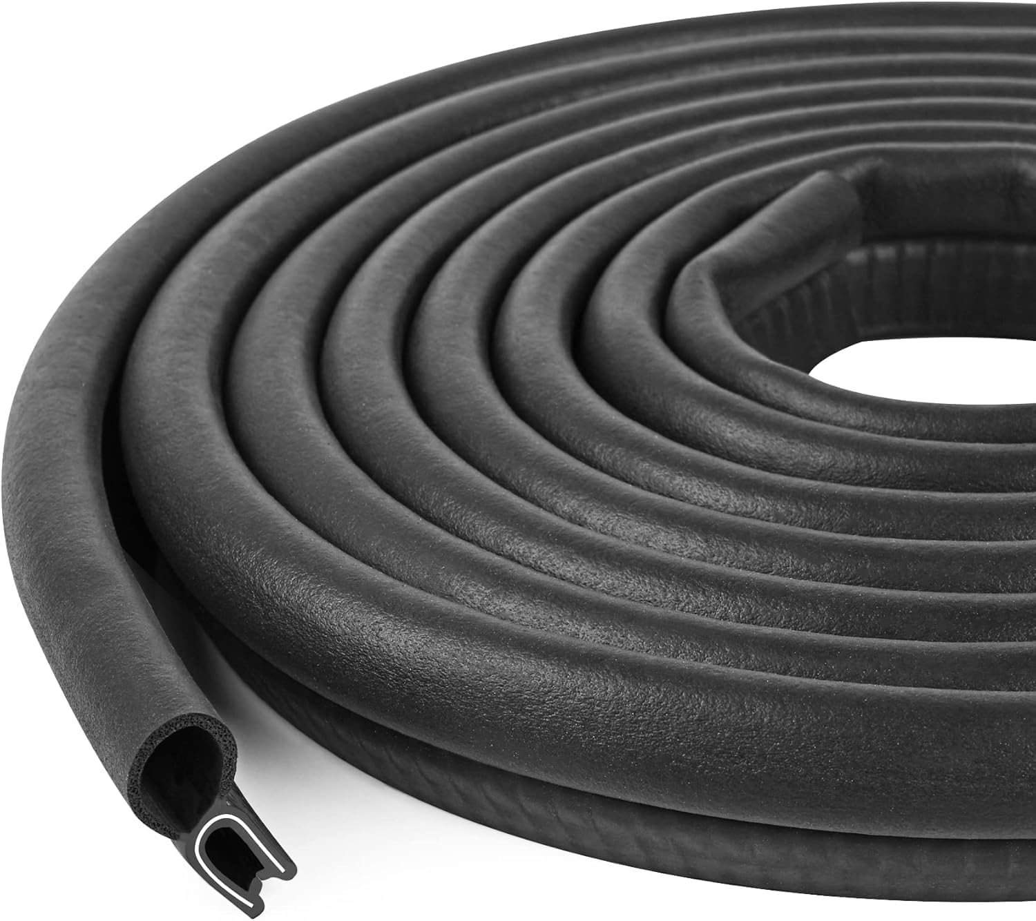 Rubber Seal Strip 5M Car Door Seal Strip U Shape Door Weather Stripping Universal Automotive Door Seal Strip (Top Bulb)