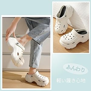 Amazon | [adzu] クロッグサンダル レディース 厚底 歩き