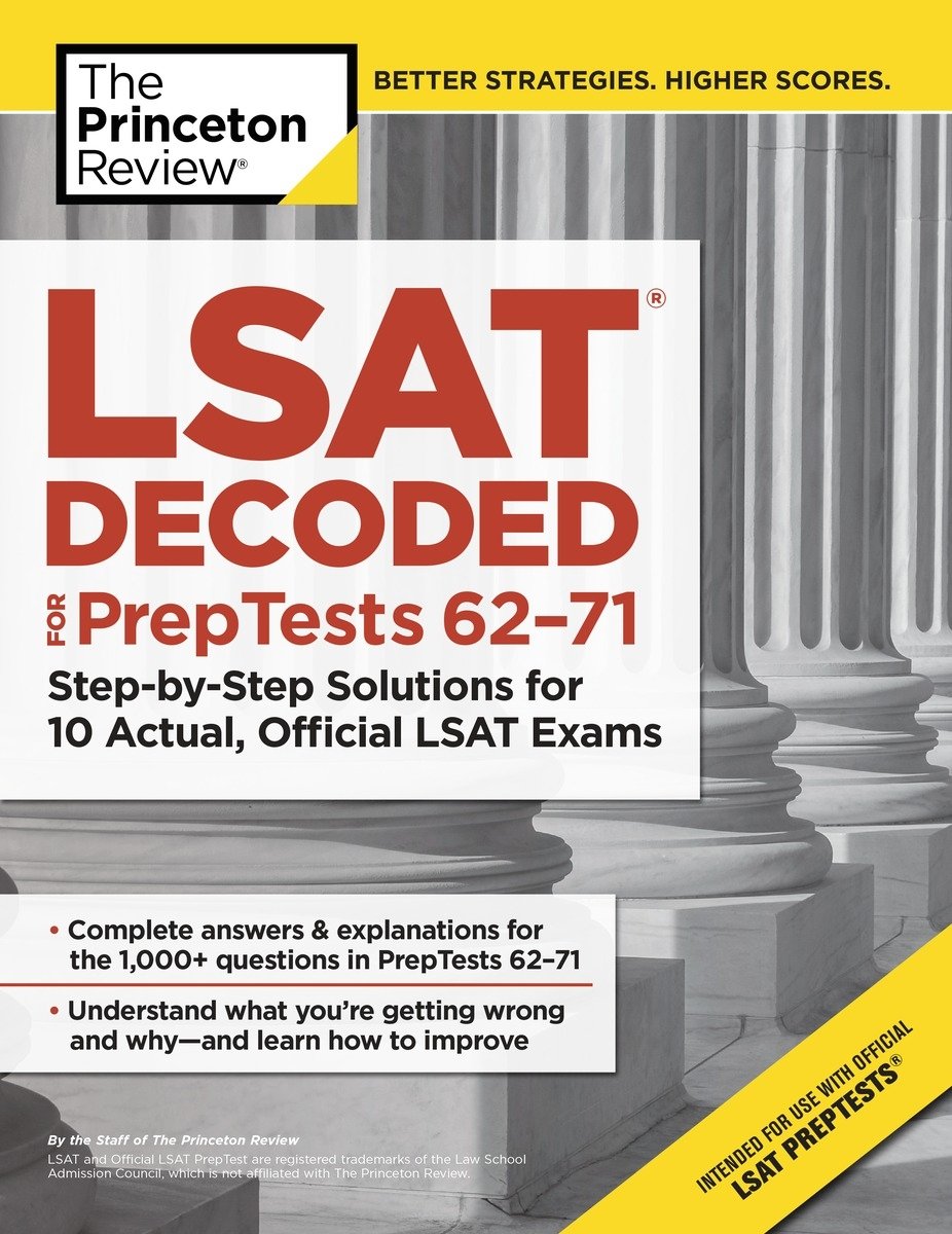 Buy LSAT Decoded (PrepTests 62-71): Step-by-Step Solutions for 10 Actual, Official LSAT Exams (Graduate School Test Preparation) — BookShops.in