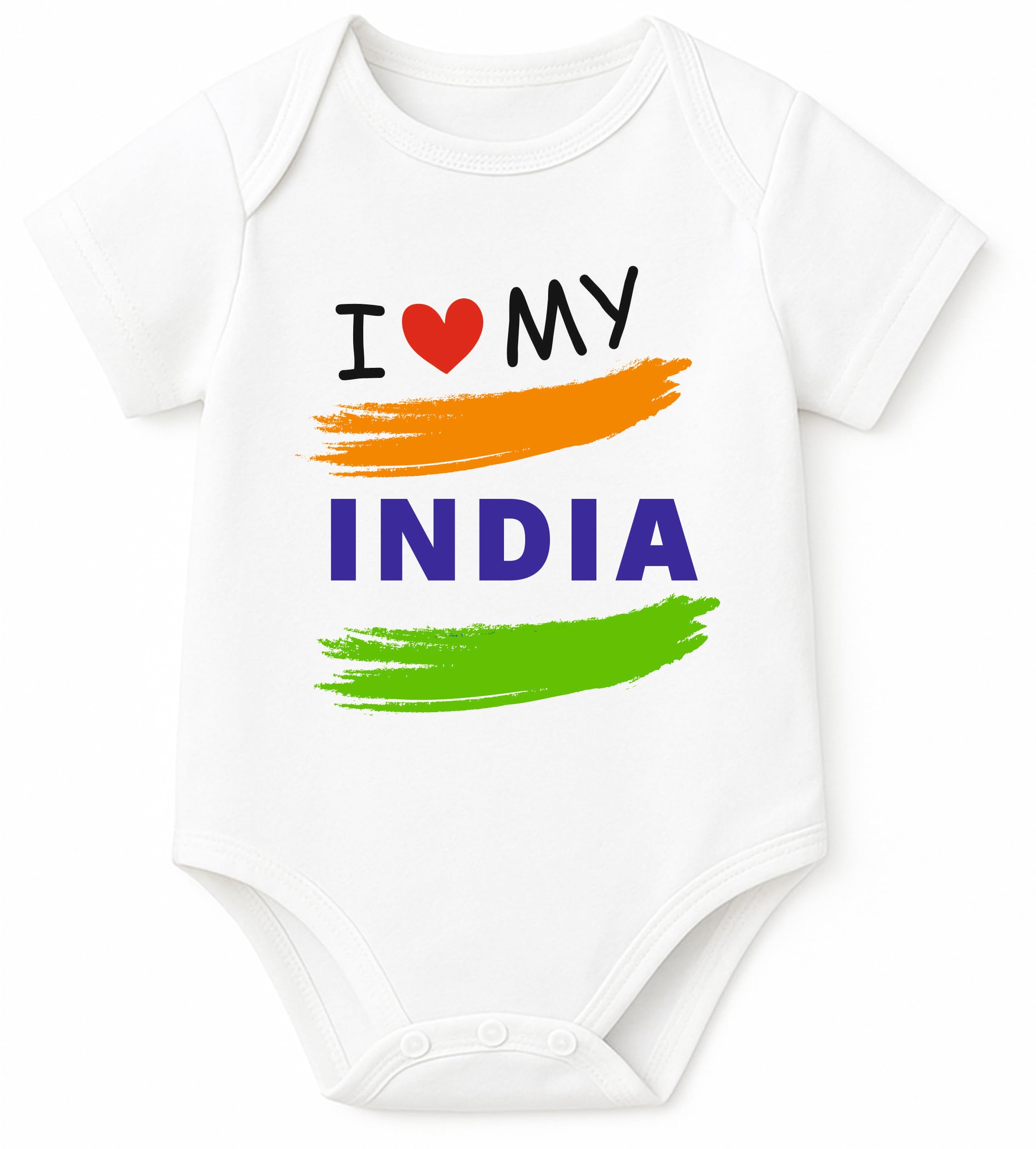 lillypupp I Love My India Cotton Romper,Unisex Kids Half Sleeve White Romper, 0-12 Months, Infant Cloth for Boys & Girls.-picture-48
