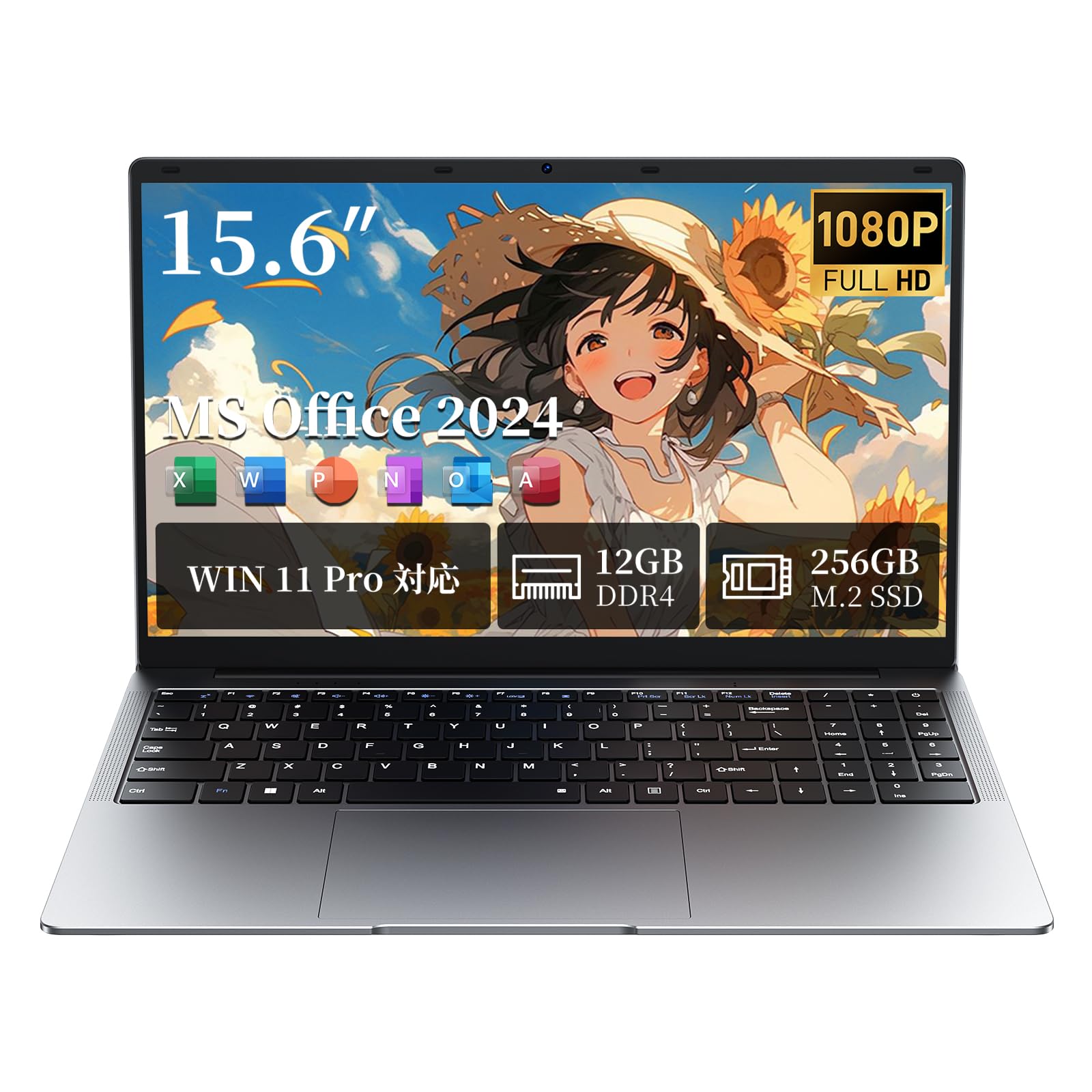 Amazon.co.jp: ノートパソコン Office2024搭載 パソコン Win 11 Pro