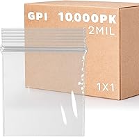 Vista 23 de GPI - Paquete de 100 bolsas de plástico transparente con cremallera de 1 x 1 pulgada de grosor, bolsas de plástico transparente con cierre