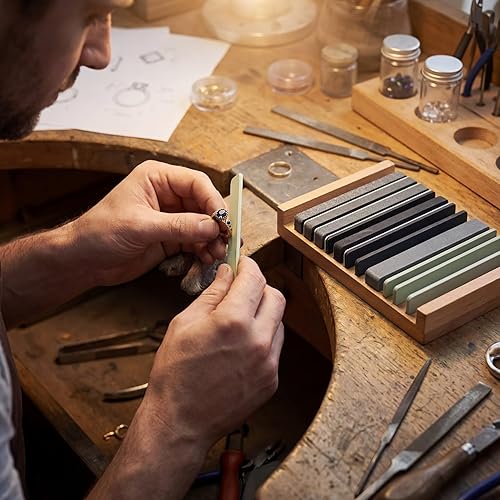 Miniatura 5 de Honoson 20 piezas de varillas de lijado para pulido de modelos de plástico, varillas de pulido, herramientas de lijado de metal y madera surtidas