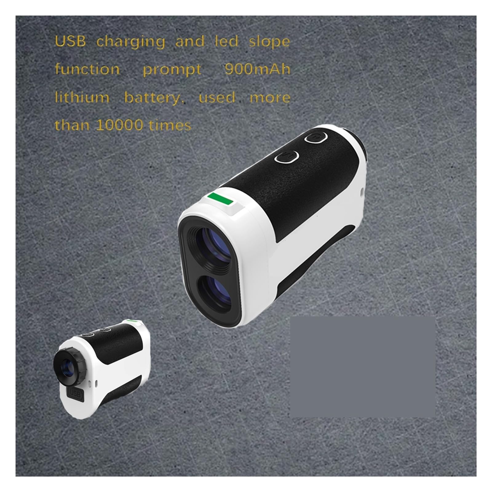 Mini telémetro láser de Golf de 1000M Recargable con Carga USB con Pendiente NO/Off Medición de Alta precisión(Red,1000m)