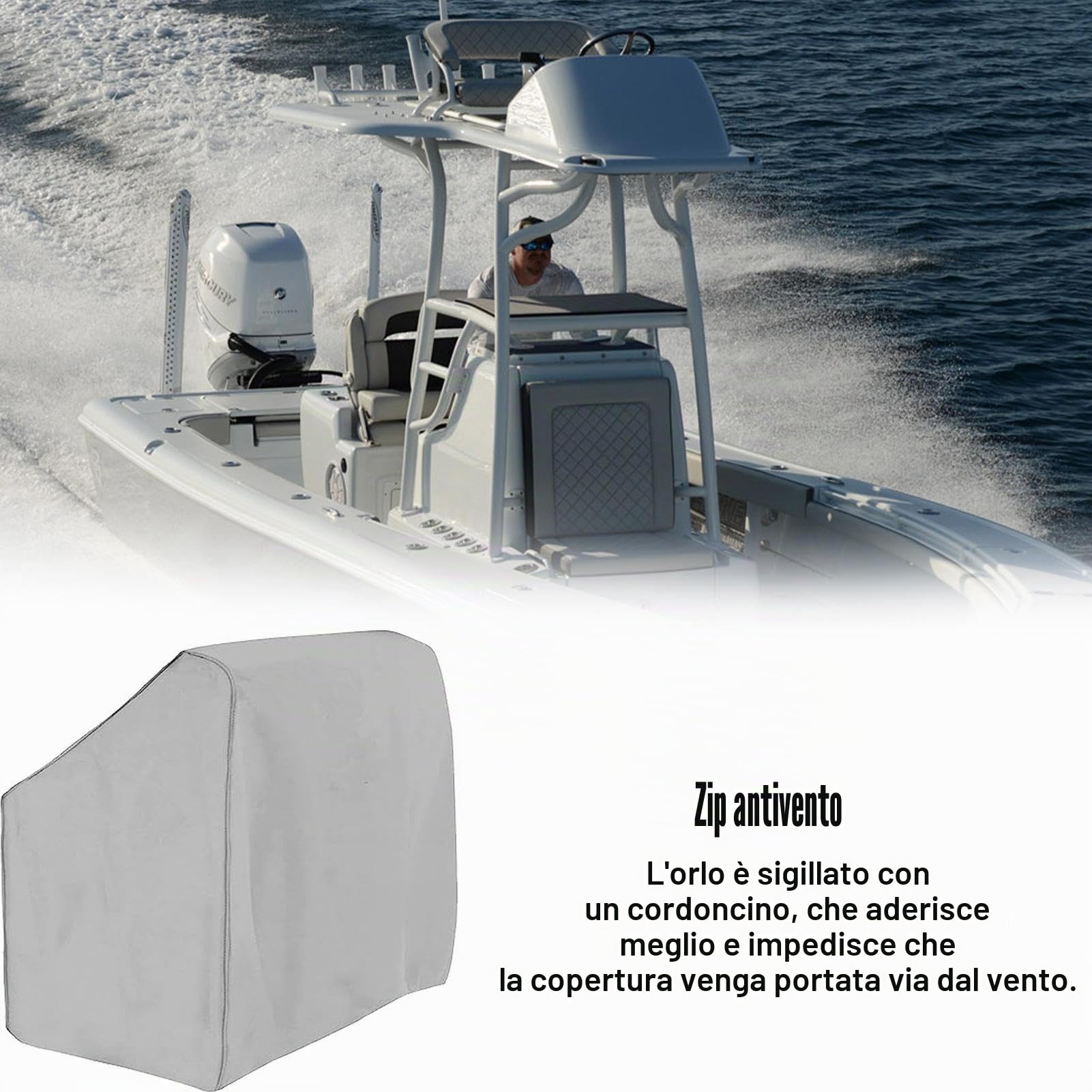 Copertura per consolle centrali per barche – Rivestimento in tela di poliestere 600D di qualità marina, per barche per consolle centrali, adatto per la maggior parte delle marche
