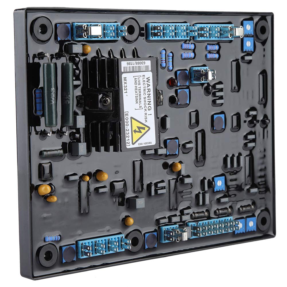 Regolatore di tensione, MX321 AVR Regolatore di tensione automatico con funzione di protezione integrata a bassa velocità, sovraeccitazione, sovratensione, sovracorrente, LAM