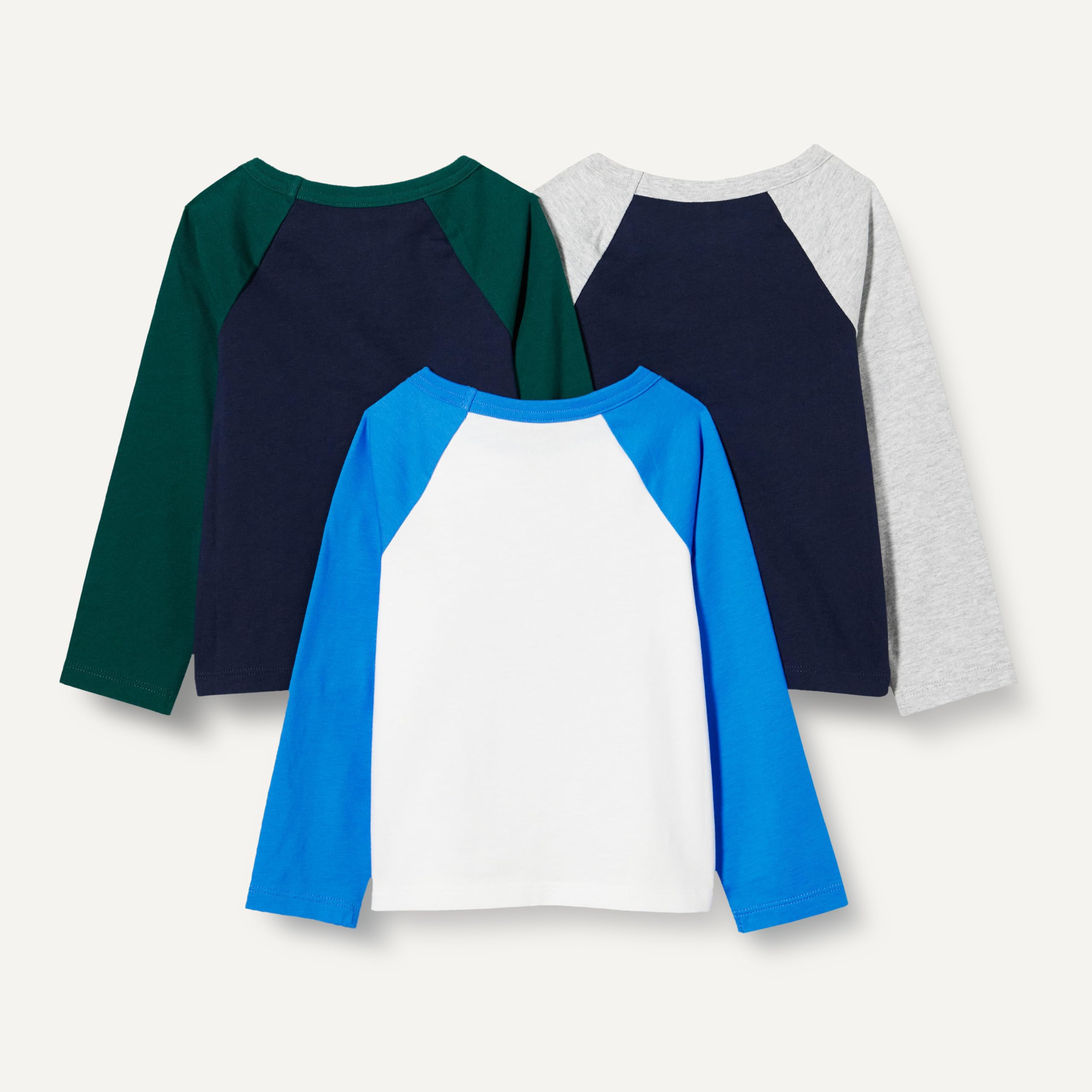 Amazon Essentials Niños Camisetas de algodón de Manga Larga