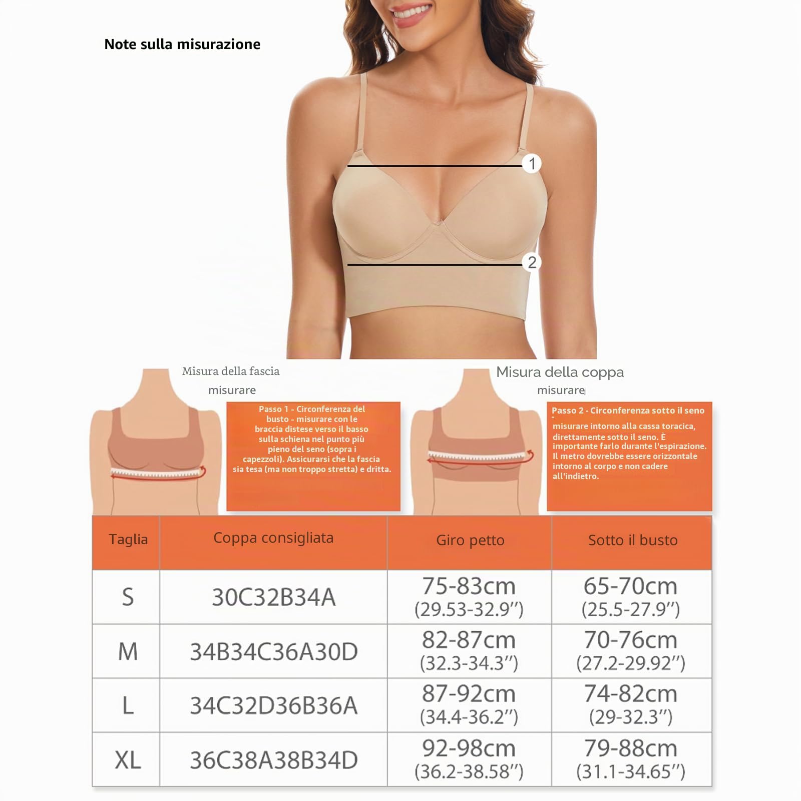 Reggiseno con schiena bassa da donna, push-up, scollo a V profondo, reggiseno senza schiena profonda, spalline multiway, reggiseno convertibile, reggiseno sollevamento filo