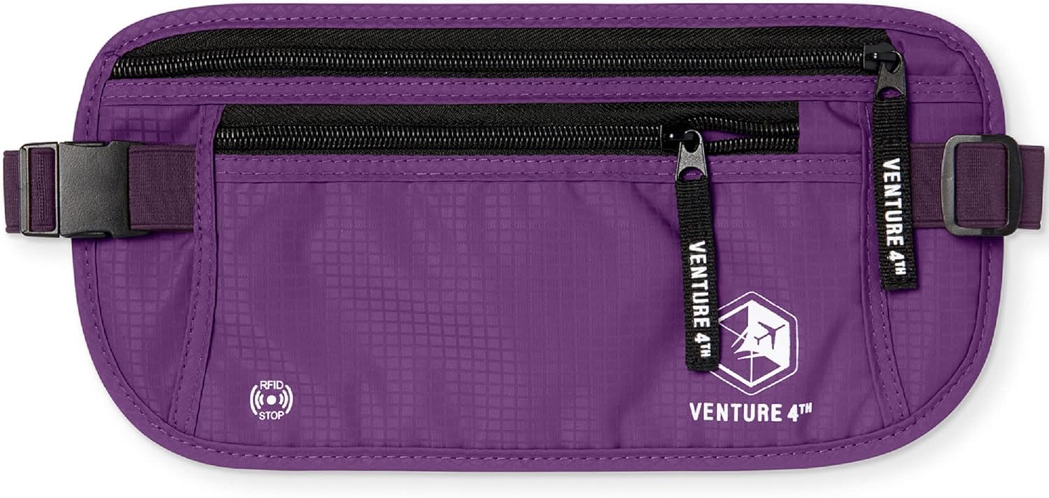 Travel Money Belt and Neck Wallet Bundle - RFID Blocking Technology to Keep your Cash, Credit Cards, Passports and Phone Safe