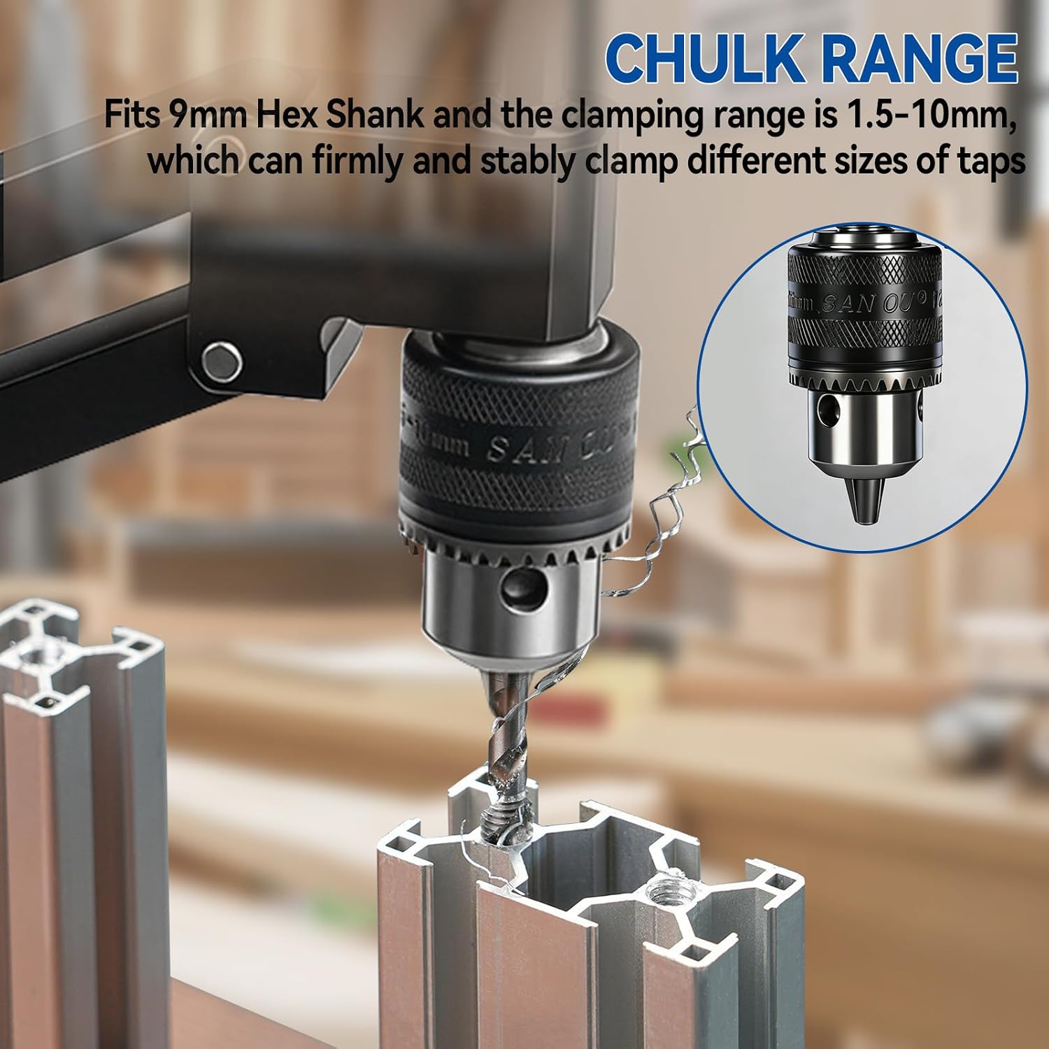 Cantilever Tapping Bracket, Cantilever Tapper, 360° Rotating Tapping Arm, Multi-Angle Positioning Bracket, Auxiliary Tool for Electric Drill & Tapping Machine