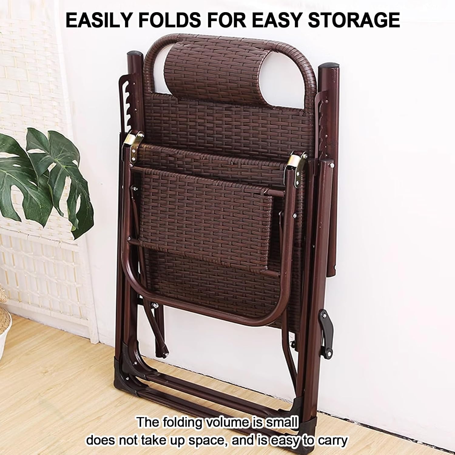 Outdoor Rattan Furniture Chaise Lounge,Portable Patio Lounge Chair,Zero Gravity Chair,Oversized Camping Chairs,Adjustable Adjustable Backrest,for Patio, Yard, Pool, Beach.
