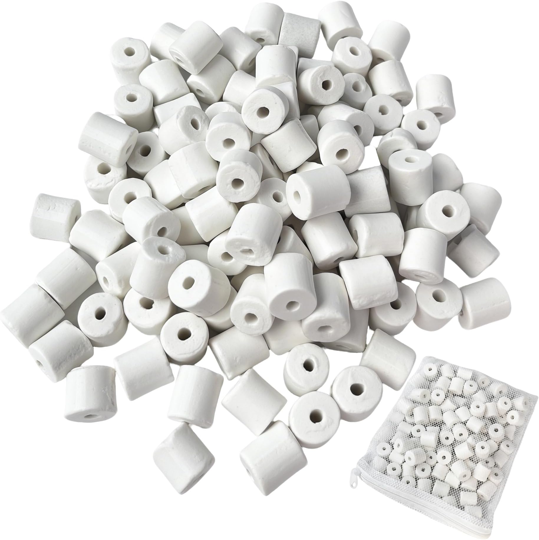 500 g Aquarium Filter Media Accessories for Aquarium Filter Ceramic Rings Biological Filter Media Ceramic Rings Organic Balls Porous Filter Biochemical Ball
