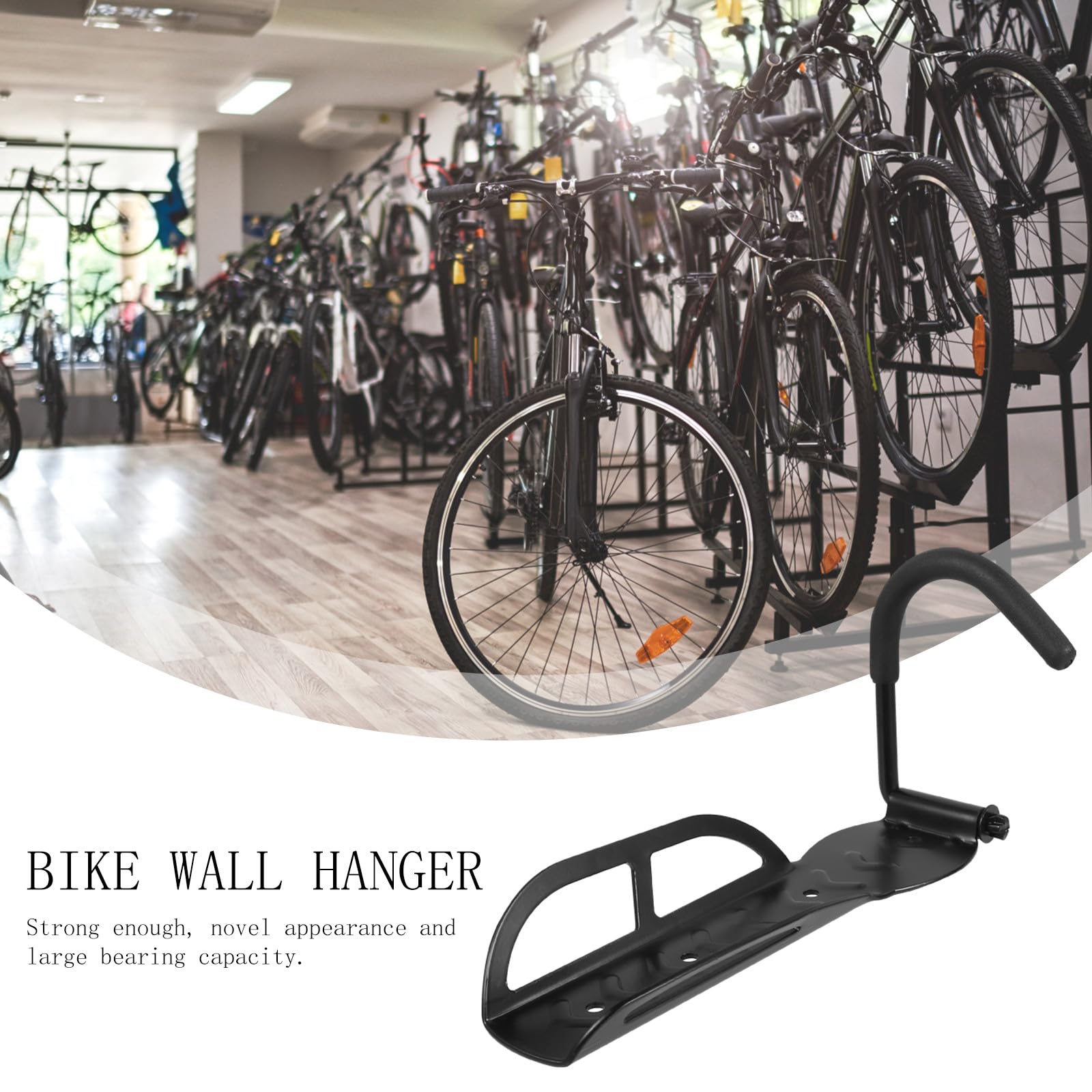 Cabilock Soporte de Pared para Scooter Capacidad de Carga 50kg Colgador Vertical Resistente para Monopatín Material Ecológico Negro Adecuado para Almacenamiento y Organización en Garaje