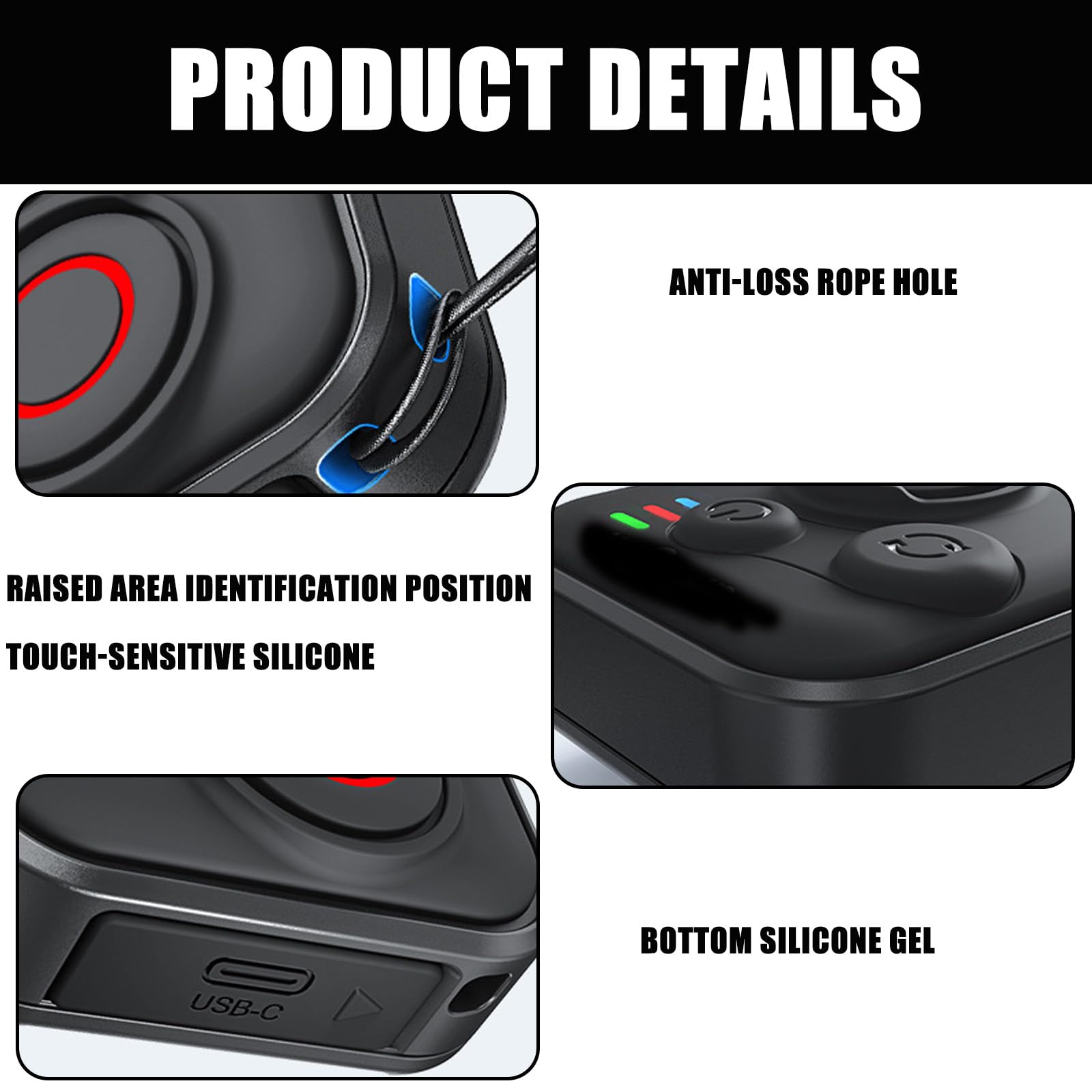 Télécommande Bluetooth pour Insta360 X5/X4/X3/Ace Pro 2/Ace Pro/GO3S/GO3/Hero 13/12/11, portée 50 m BT5.1 Type-C