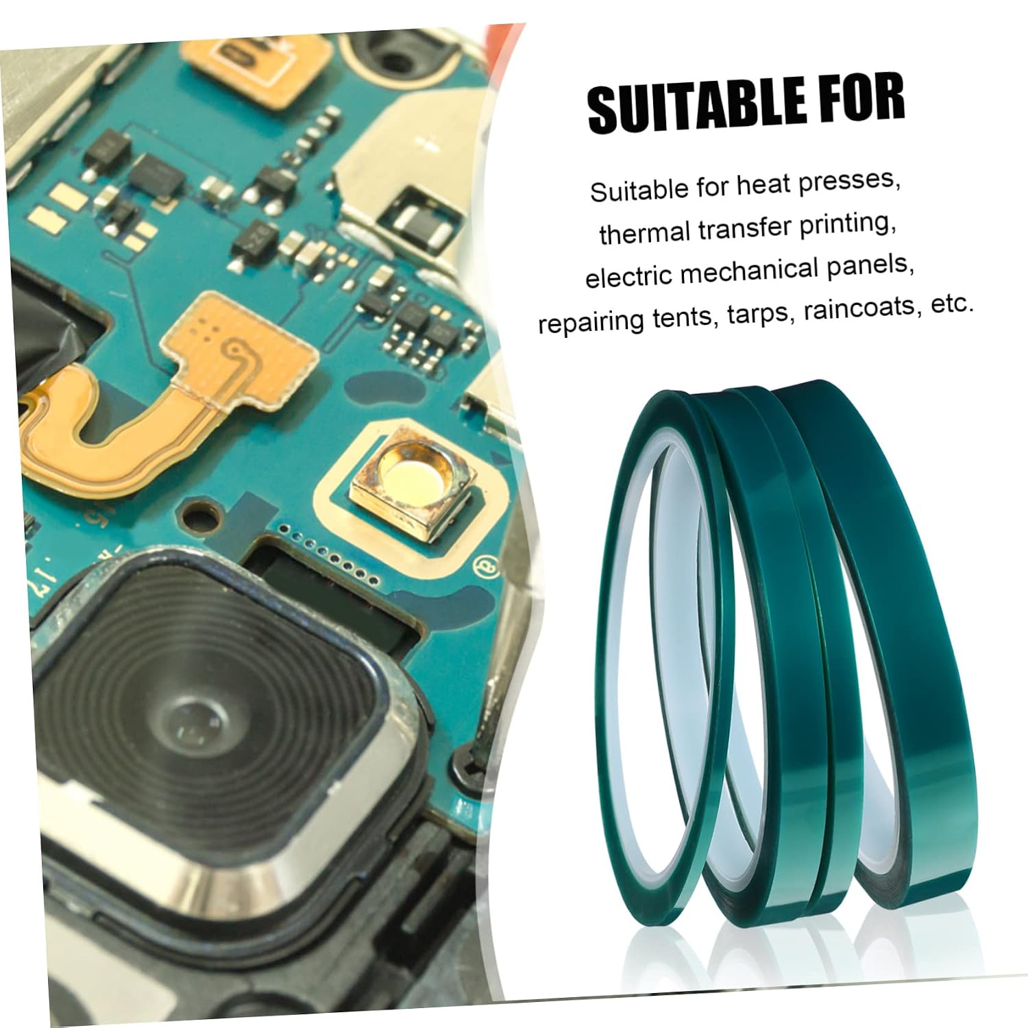 STOBAZA 8 Rolls Heat Resistant Tapes High Temperature Sublimation Transfer Tape for DIY Crafts Assorted for Applications