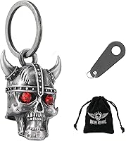 Vista 34 de Dream Apparel Campanas de motocicleta para motociclistas, accesorios de campanas pesadas y llavero para la suerte
