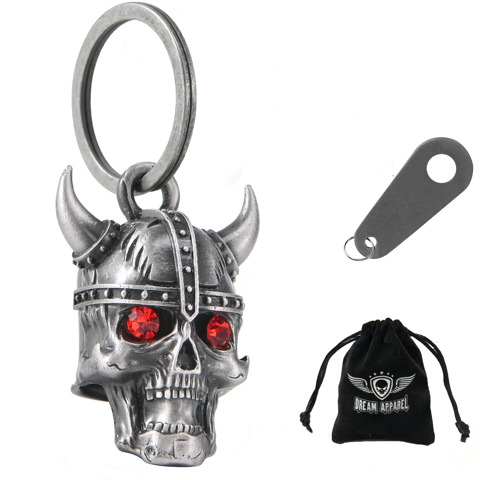 Dream Apparel Motorcycle Ride Bell For Bikers, Heavy Spirit Bells Accessory And Key Chain For Luck