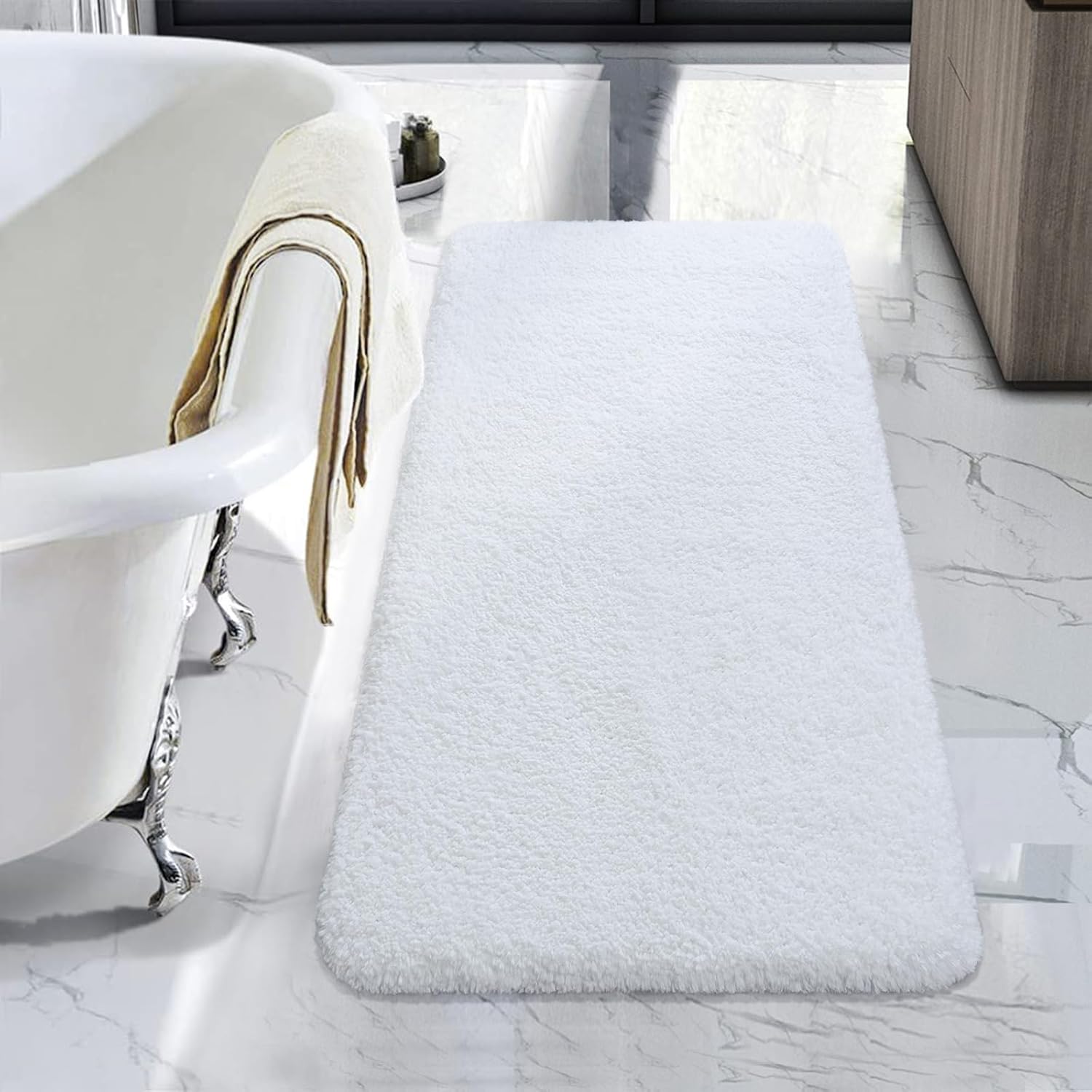 Amazon.com: LOCHAS Bathroom Rug Runner 24x48 Inch, Soft Thick Absorbent Microfiber Bath Rugs for ...