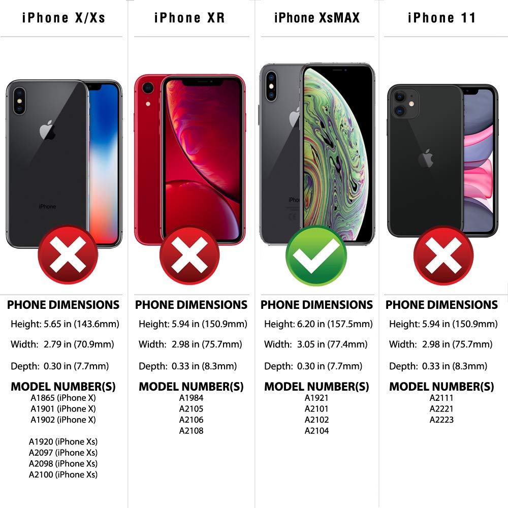 SafeSleeve Wallet Leather Case for iPhone Xs Max EMF Blocker - Dettaglio