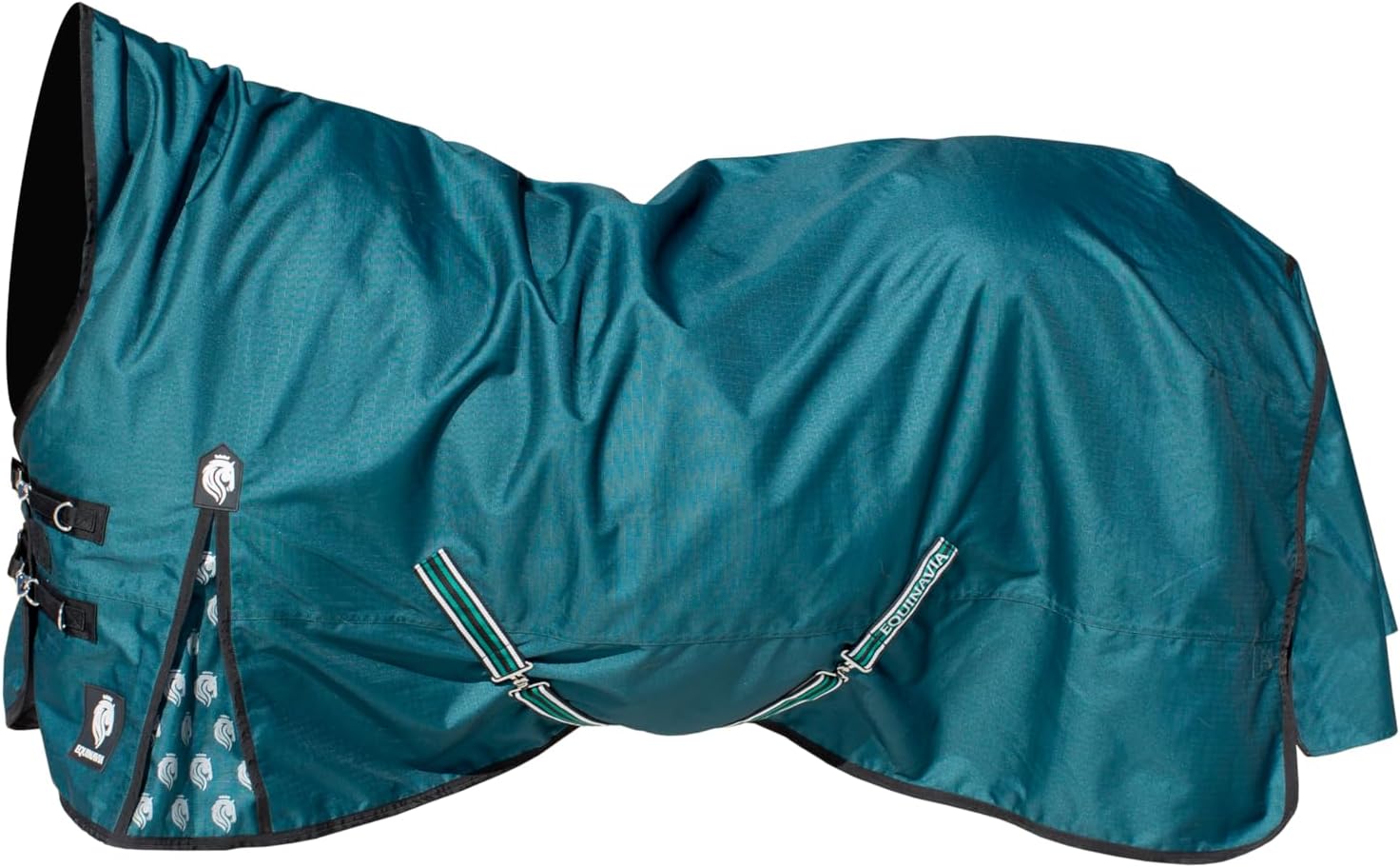 Equinavia Arktis Extended Neck Mid Weight Turnout Blanket 200g - Charcoal Gray - 75 in