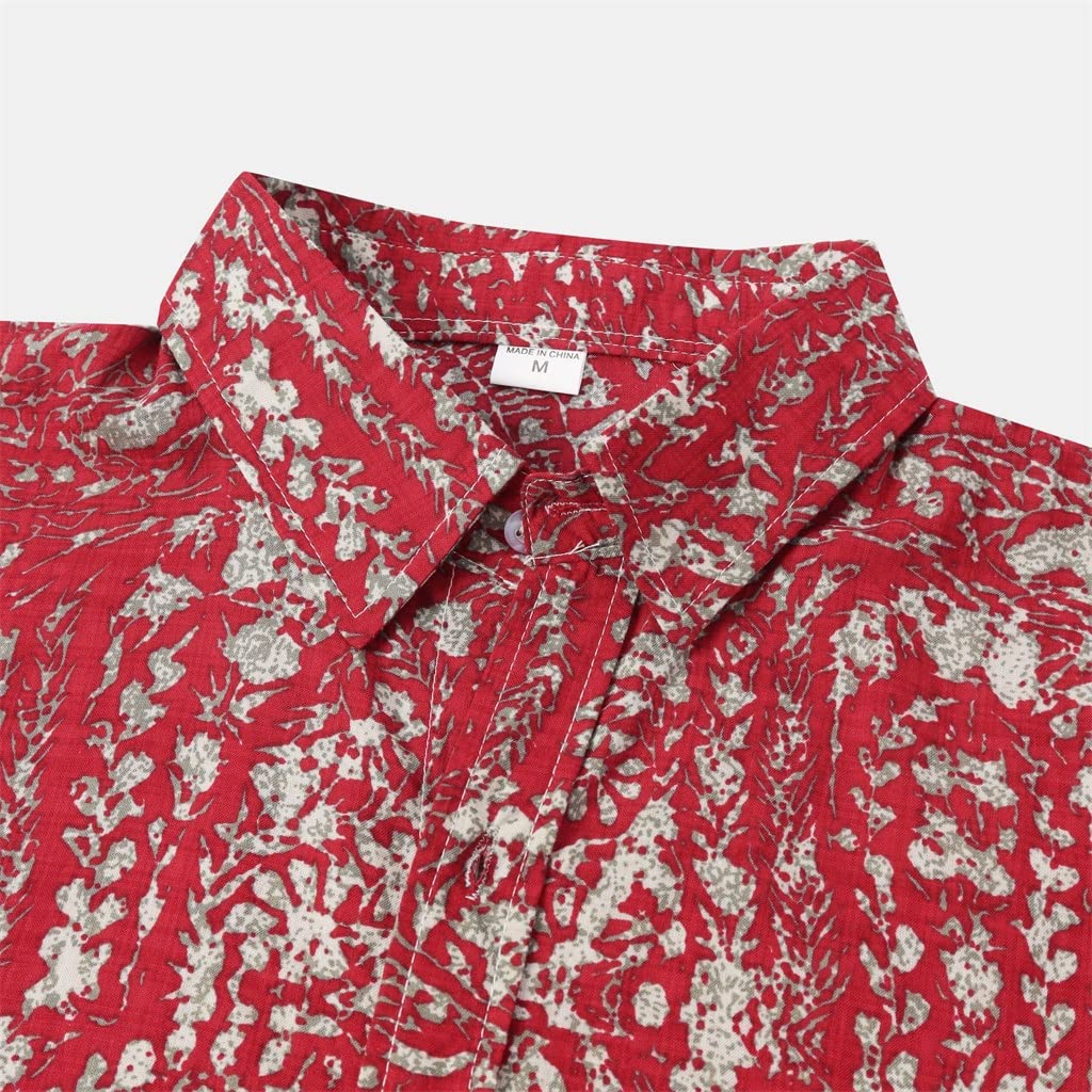 Hawaiihemden Herren Bedruckte Hemden Plus Size Herrenhemden Außenhandel (Farbe: A, Größe: L-Code)