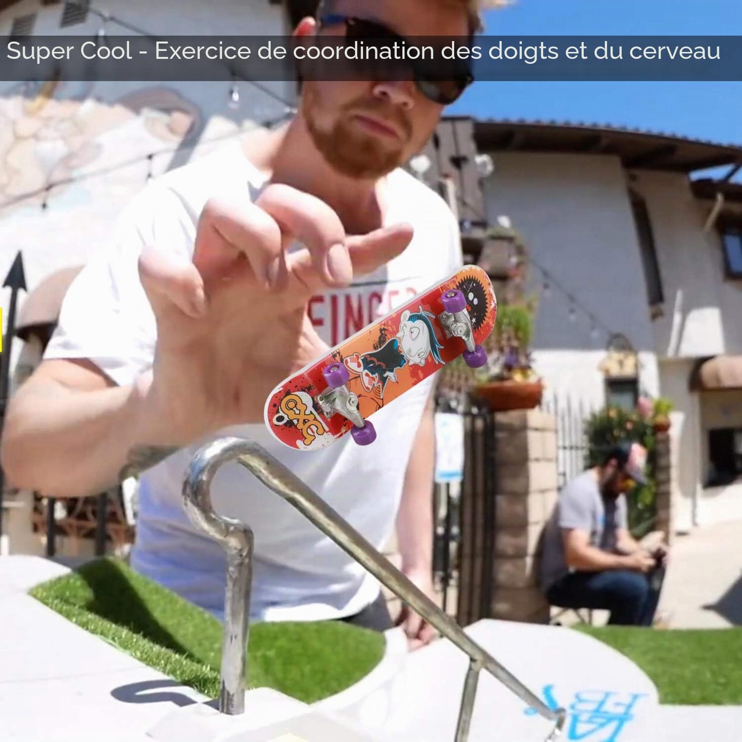 Kit de Skate Parc pour Skateboard, Rampe de Doigt, kit d'entraînement avec 3 Doigts, Outil de Rechange pour vélo à 2 Doigts