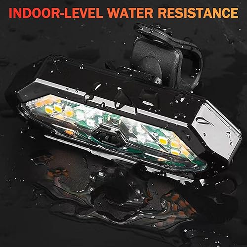 Miniatura 3 de 2 juegos de luces traseras para bicicleta con señales de giro inalámbrico remoto eléctrico señales de giro USB recargable impermeable parpadeo y luz