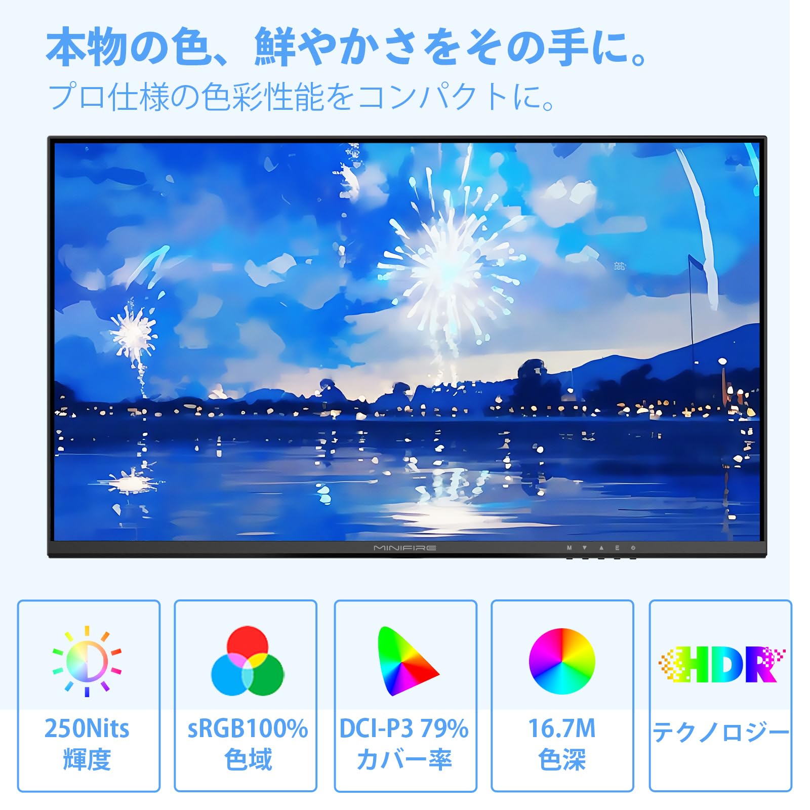 Amazon.co.jp: Minifire モニター 21.5インチ pcモニター 120Hz フルhd