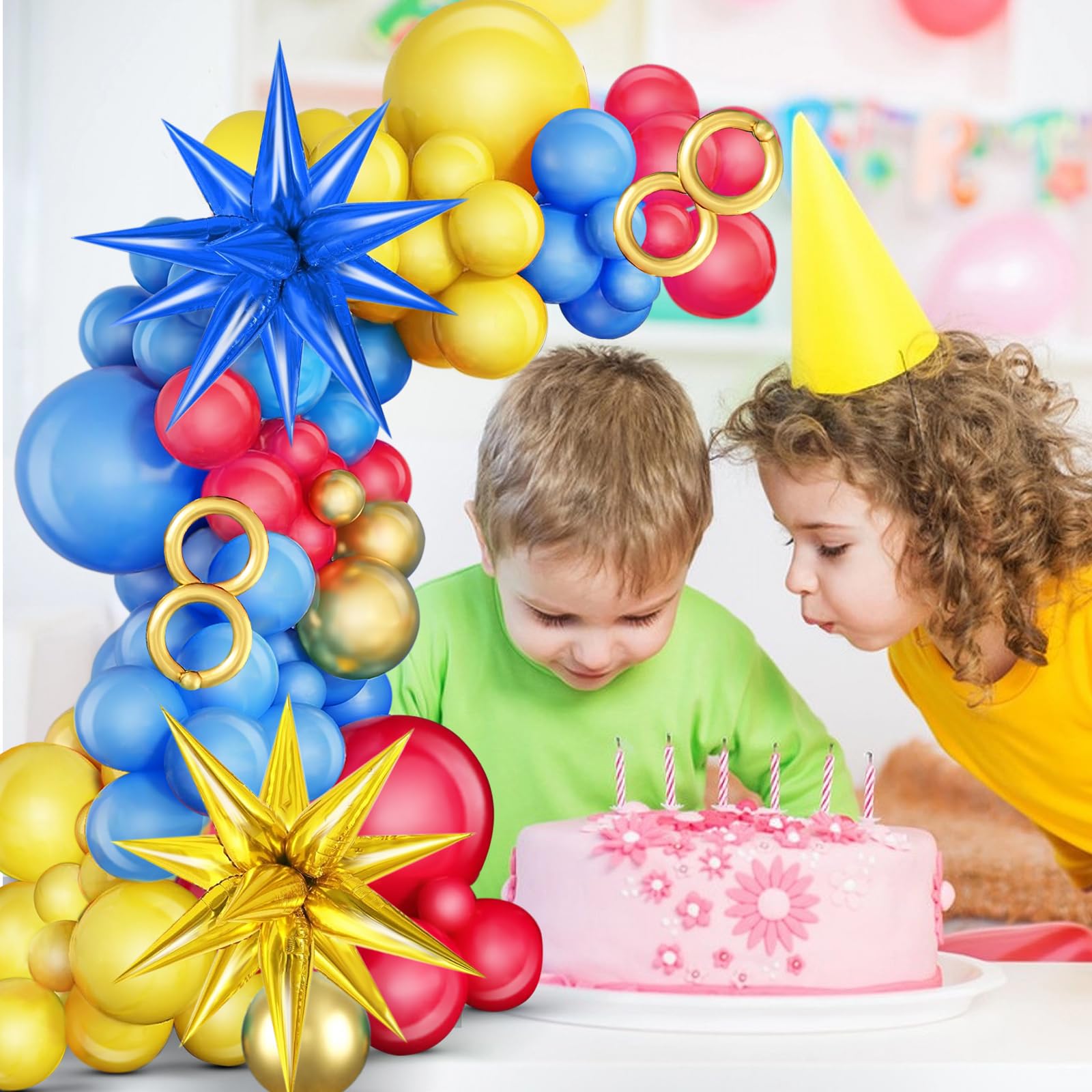 Amazon.com: Red Blue Yellow Balloon Arch Kit, Balloons