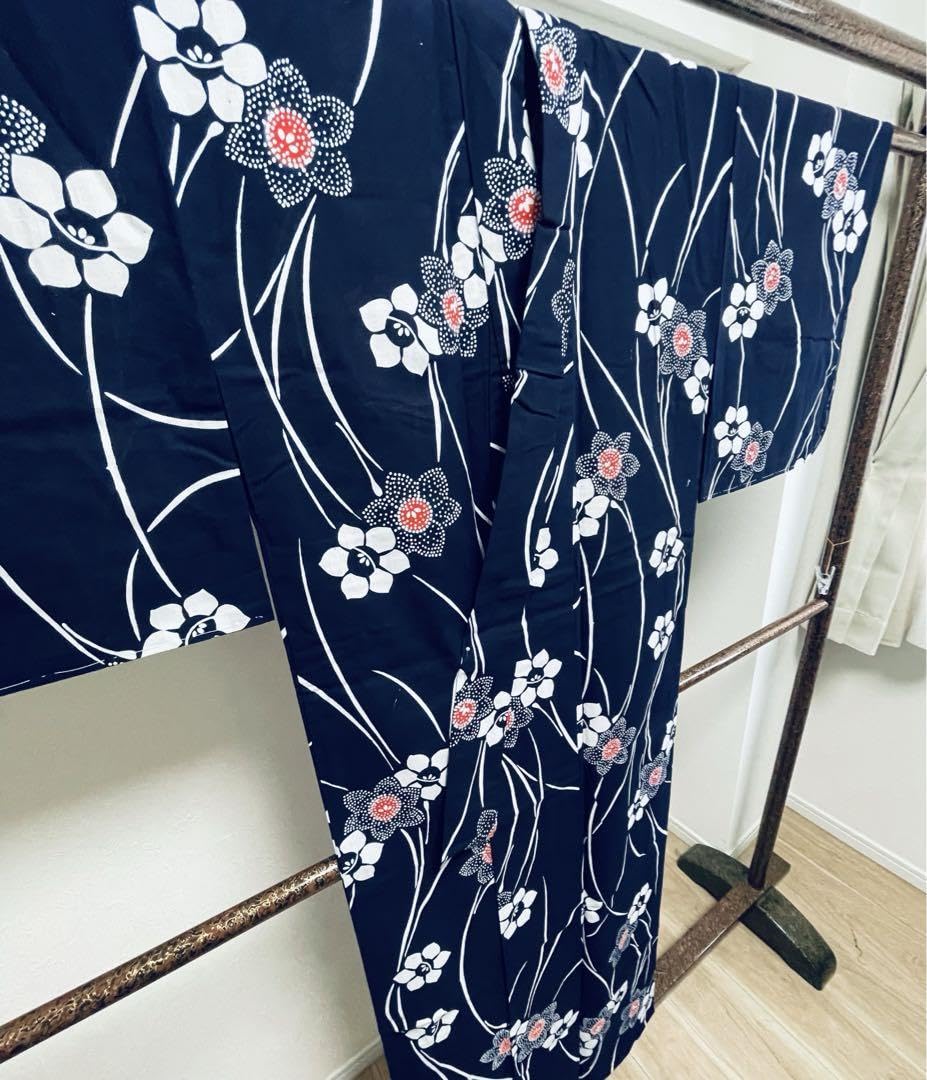 Amazon.co.jp: しつけ付 超 綿 コーマ地 本染 浴衣 着物 夏物