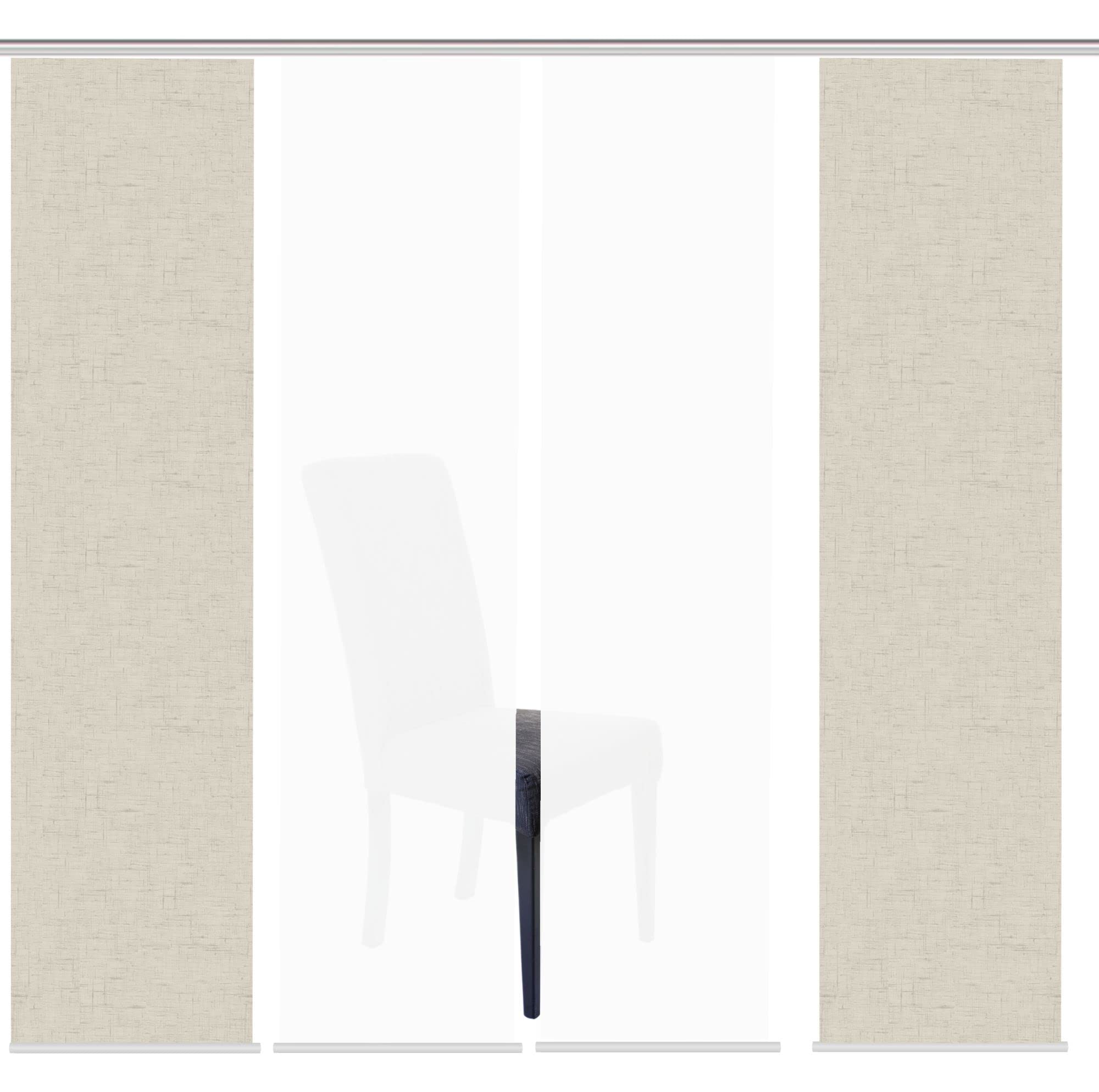 4er-Set Schiebevorhänge MARLIES blickdicht, Höhe 245 cm, taupe