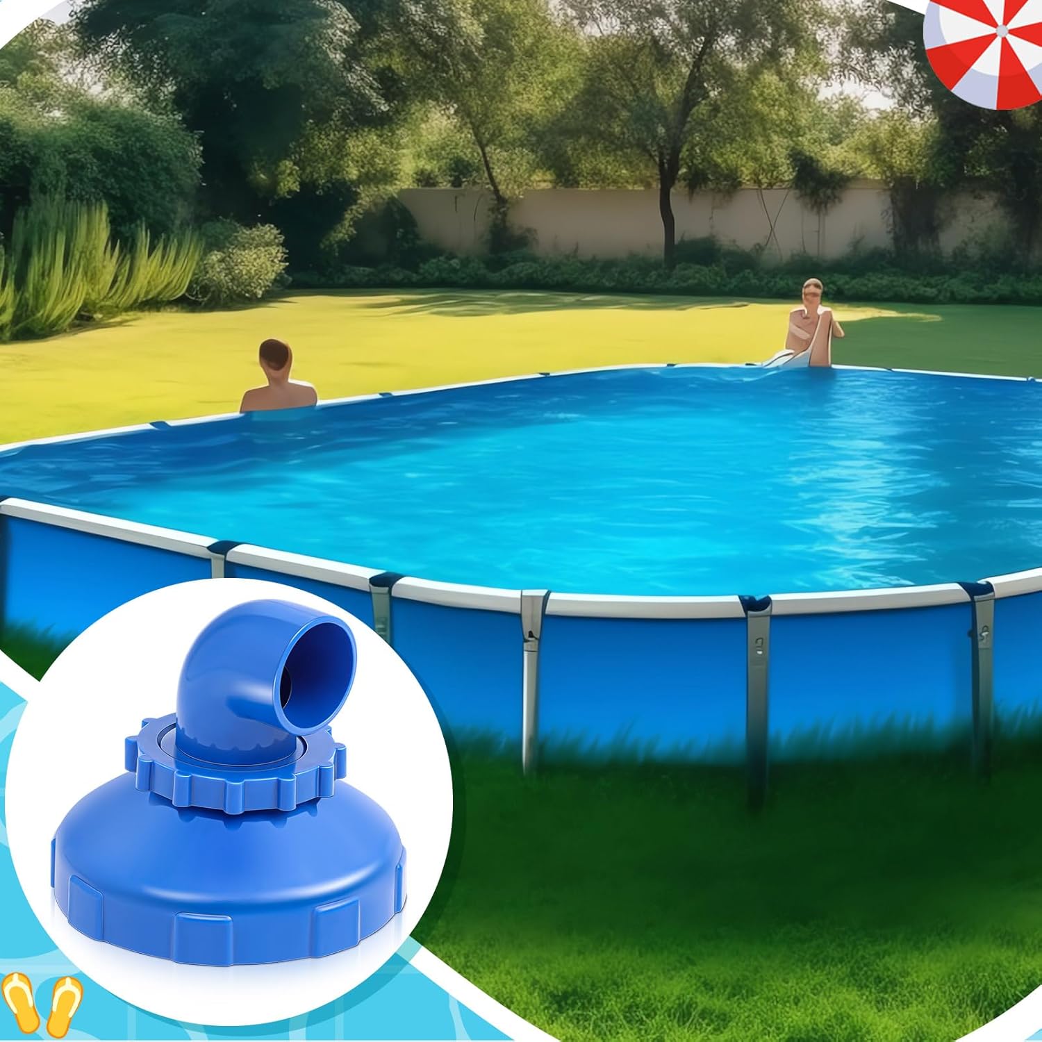 Baquler 12 Pcs Pool Jet Nozzles Jets for Bathtub at Home 360°swivel Rotatable Pool Inlet Nozzle Fitting Swimming Return Jet Replacement Part Compatible with Intex Spa Spout Accessories