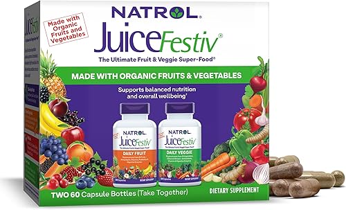 Miniatura 1 de Suplemento nutricional en cápsulas Natrol JuiceFestiv 60 cápsulas FruitFestiv y 60 cápsulas VeggieFestiv 47469053031 paquete de de 1 1 1