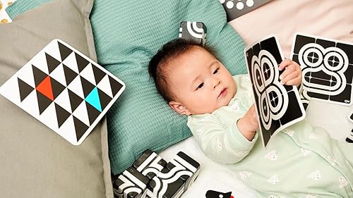 Miniatura 9 de QBI Juguetes magnéticos para bebés de 0 a 6 a 12 meses, tarjetas de bebé en blanco y negro, juguetes para recién nacidos, tarjetas de alto contraste